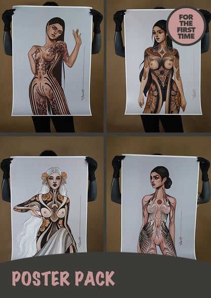 POSTER PACK OF 4 (Mispr.)